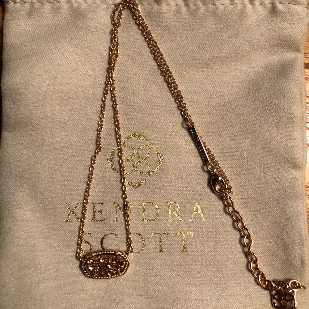 Rose Gold Drusy Elisa Necklace